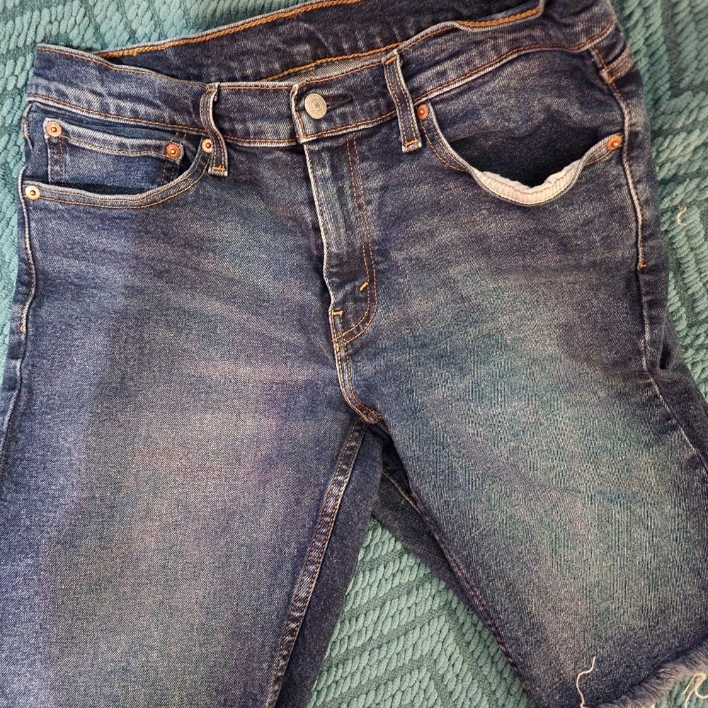 Levi's Stretchy Denim Cut Off Shorts
